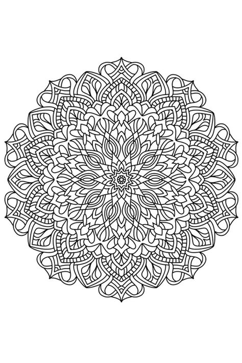 Free Printable Mandala Coloring Page for Stress Relief and Relaxation Mandala Coloring Pages Free Printable Zentangle, Mandala Art Therapy Colouring In, Mandala Printable Free, Free Printable Mandala Coloring Pages, Intricate Coloring Pages, Printable Mandala Coloring Pages, Free Adult Coloring Printables, Printable Mandala, Mandala Printable