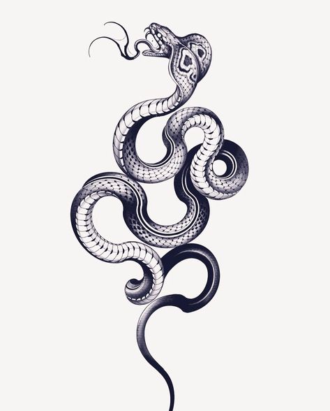 Snake Sketch, Cobra Tattoo, Neotraditional Tattoo, Snake Drawing, Snake Tattoo Design, Snake Art, Custom Tattoo Design, Aesthetic Tattoo, Snake Design