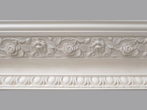 Victorian Plaster Cornice Collection 1837 - 1901 | Cornice London Victorian Cornice, Coving Ideas, Winchester House, Plaster Cornice, Bedroom Victorian, Rose Wall, 3d Rose, Decorative Trim, New Living Room