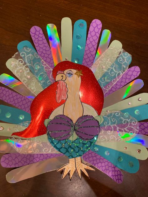 Mermaid Turkey Disguise, Decorating Turkey Project For School, Pumpkin In Disguise Project, Turkey Decorating Contest, Dress Up Turkey School Project, Turkey In Disguise Girl, Ariel Turkey Disguise Project, Turkey Disguise Project Girl, Ballerina Turkey In Disguise