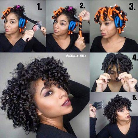 Curls Black Hair, Natural Hair Flexi Rods, Flexi Rods On Natural Hair, Rods On Natural Hair, Natural Curls Black, Black Hair Curls, Hair Roll, Flexi Rods, Natural Hair Styles Easy