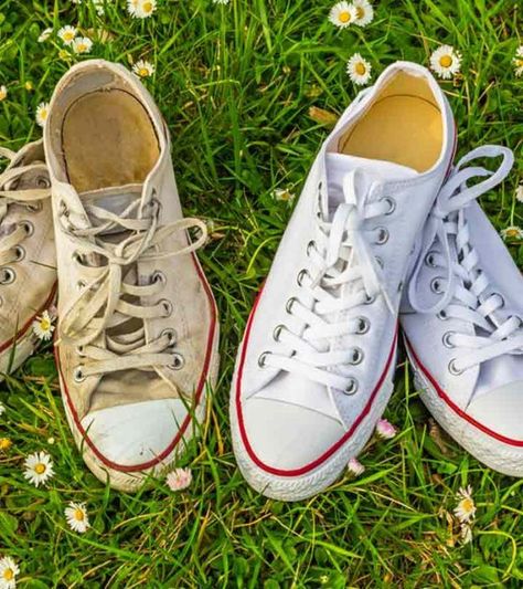 How To Clean White Converse, Clean Hacks, White Converse Shoes, Homemade Toilet Cleaner, Clean Baking Pans, Cleaning Painted Walls, Deep Cleaning Tips, White Converse, Simple Life Hacks