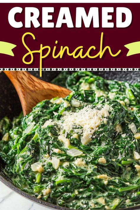 This classic creamed spinach recipe is the perfect side dish for any meal! It's cheesy, satisfying, and packed with nutrition and flavor. Creamed Spinach Recipe Healthy, Steakhouse Creamed Spinach Recipe, Creamed Spinach Recipe Easy, Keto Creamed Spinach, Spinach Recipes Healthy, Ketone Recipes, Creamed Spinach Recipe, Spinach Recipe, Creamed Spinach