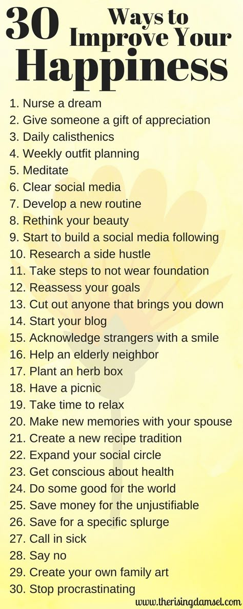 30 Ways to Improve Your Happiness. Getting out of bed is much easier when you are looking forward to the day! These tips really helped me to take the world on with a more positive perspective.#selfimprovement #happy #tips #happiness #selfworth #love Happy Life Tips, Live A Happy Life, Food Kids, 31 Days, Find Joy, Family Entertainment, Everyday Moments, Family Health, Self Care Activities