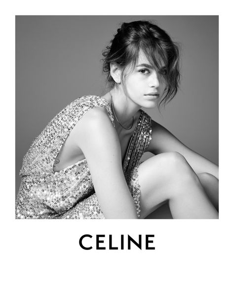 Kaia Gerber Celine Winter 2022 Campaign Advertisements Celine Couture, Celine Campaign, Kaia Crawford, Cindy Crawford Daughter, Celine Women, Model Photoshop, Kaia Jordan Gerber, Kaia Gerber Style, Celine Trapeze