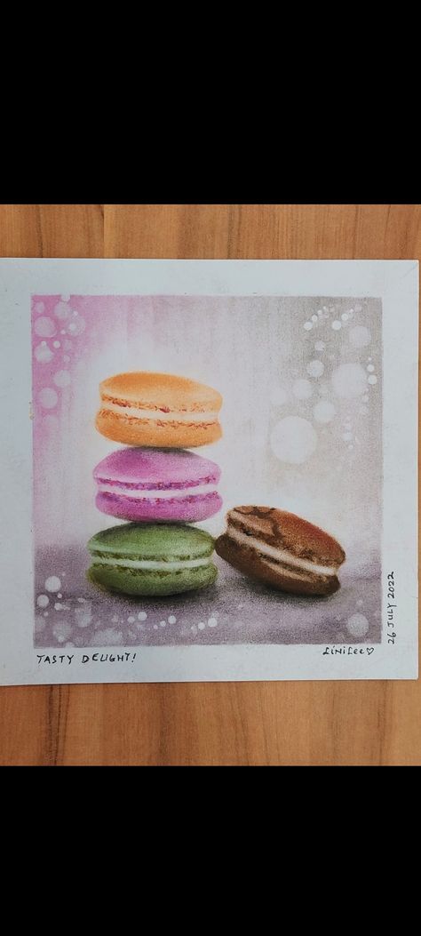 Nagomi Pastel Art Tutorial, Nagomi Pastel Art, Nagomi Art, Pastel Drawing, Pastel Art, Art Project, Macarons, Art Ideas, Art Projects