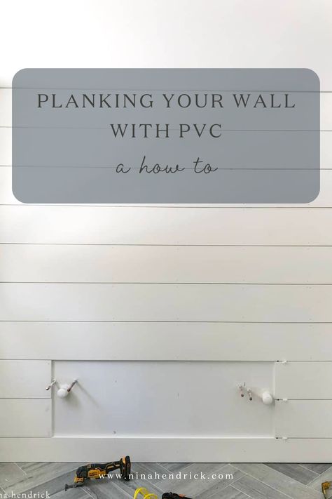 Vinyl Shiplap Wall, Basement Plank Wall, Pvc Wainscoting Bathroom, Shiplap On Bathroom Walls, Shiplap Made Of Pvc, Waterproof Shiplap Bathroom, Wall Paneling For Bathroom, Vertical Plank Wall Bathroom, Waterproof Panels For Bathroom