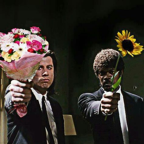 John Travolta & Samuel L. Jackson; Pulp Fiction Funny Happy Birthday Meme, Funny Birthday Meme, Happy Birthday Meme, Funny Happy Birthday, Happy Birthday Fun, Movies And Series, Birthday Meme, John Travolta, Funny Messages