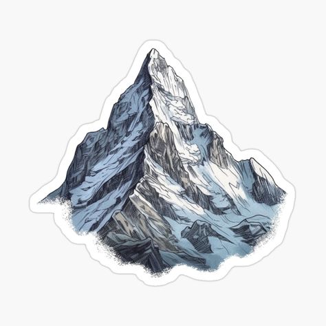 Winter Stickers Aesthetic, Colorado Map, Sticker Design Inspiration, Snowy Mountain, Mountain Peak, Decorate Notebook, Snowy Mountains, Coloring Stickers, Winter Aesthetic