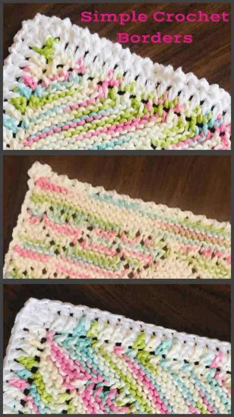 3 Easy Crochet Borders That Adapt To Virtually Any Yarn Handicraft | HubPages Double Crochet Borders For Blankets, Border For Crochet Blanket, Free Crochet Border Patterns, Crochet Edging And Borders Easy, Crochet Borders And Edges Free Pattern, Boarder Crochet, Easy Crochet Borders, Easy Crochet Borders For Blankets, Crochet Blanket Borders