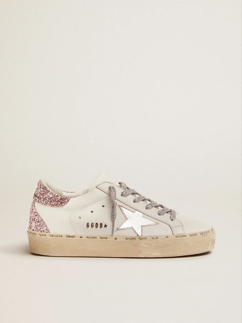 Pink Glitter Heels, Preppy Shoes, Quartz Pink, Shoe Wishlist, Exclusive Sneakers, Golden Goose Sneakers, Glitter Heels, Hype Shoes, Shoe Inspo