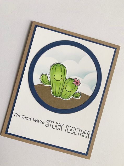 Cactus Christmas Cards Handmade, Su Cactus Cuties Cards, Cactus Christmas Card, Cactus Greeting Cards, Cactus Cards, Cactus Card, Cactus Birthday, Camping Cards, Stuck Together