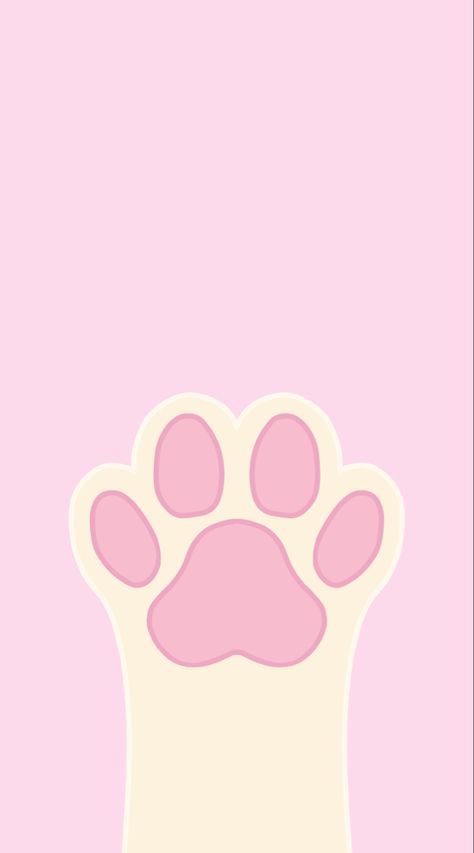 Pink And White Iphone Wallpaper, Marine Biologist Aesthetic Wallpaper, Cat Paws Aesthetic, Cat Paw Wallpaper, Cat Pink Wallpaper, Pink Cat Wallpaper, Paws Wallpaper, Paw Cartoon, Bape Wallpaper Iphone