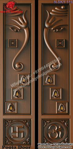 Gods Room Door, God Doors Design, God Door Design, Puja Room Door Design Wood, Pooja Room Single Door Design, God Room Door Designs, Mandir Door Design For Home, Latest Indian Main Door Designs, Puja Room Door Design