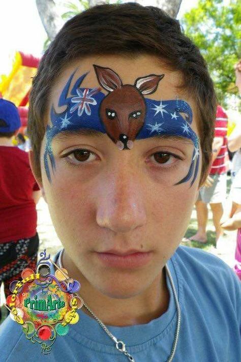 Face Paints, Australia Day, Face Art, Face Painting, Koala, Painting Ideas, Face Paint, Carnival Face Paint, Kangaroo