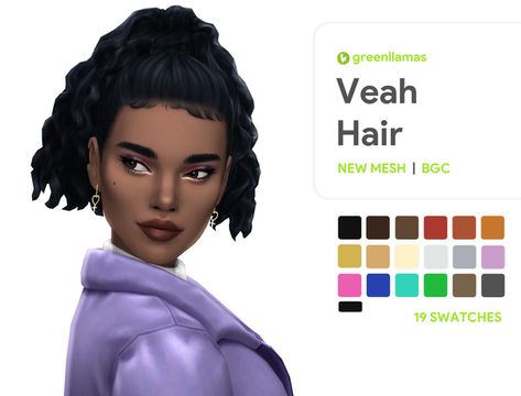 Veah Hair - greenllamas | greenllamas on Patreon Sims 4 Cc Hair Greenllamas, Greenllamas Cc, Maxis Match Black Hair, Greenllamas Sims 4, Ballet Show, Ballet Shows, Ts4 Mods, Cc Hair, Pelo Sims