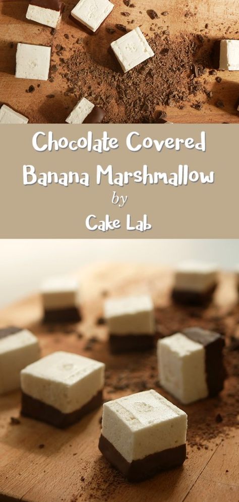 Homemade Gourmet Marshmallows, Gourmet Marshmallows Recipe, Marshmallow Flavors, Marshmallows Recipes, Banana Marshmallow, Chocolate Banana Brownies, Marshmallow Ideas, Marshmallow And Chocolate, Childhood Candy