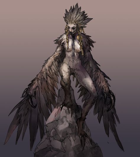 ArtStation - Creatunary 2024 [ Wind week ] Wind Monster, Greek Monsters, Fantasy Demon, Dark Warrior, Some Sketches, Pixel Art Games, Monster Concept Art, Fantasy Races, Dnd Art