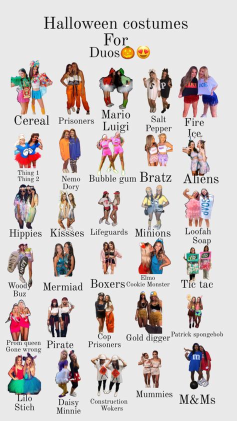 Cute Easy Halloween Costumes, Fun Halloween Outfits, Halloween Costume Ideas Women, Trio Costumes, Costume Ideas Halloween, Halloween Duos, Cute Group Halloween Costumes, Costume Ideas Women, Clever Halloween