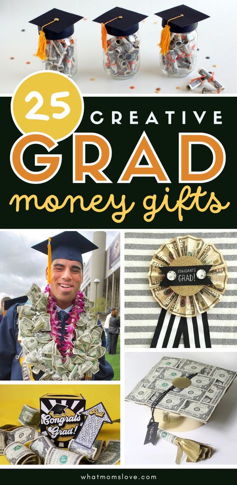 Creative Graduation Money Gift Ideas, Graduation Money Lei For Boys, How To Make A Money Lay For Graduation, Graduation Money Lei For Boys Diy, Graduation Money Cap, Graduation Cap Money, Graduation Gift Ideas For Kindergarten, Graduation Cash Gift Ideas Fun, Money Gifts For Graduation