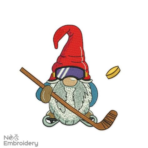 Hockey Gnome, Hockey Ornaments, Gnome Embroidery, Painting Class, Sports Theme, Mural Art, Embroidery Files, Make And Sell, Quilting Projects