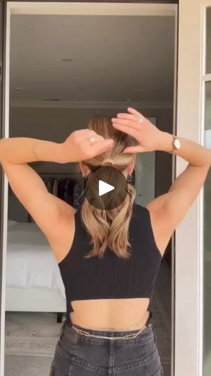 5.1K views · 65 reactions | The low bun hack you need to try! 💁‍♀️✨ Gather hair into a ponytail. On the last pull through, create a mini loop. Leave your fingers inside the bottom of the elastic. Wrap remaining “tail” counterclockwise around the loop. Create an opening with the fingers on the elastic and insert ends. Pull tail through and hide excess hair, if needed. This is a quick and easy bun hack that you can achieve anywhere! 💖 #hair #hairstyles #hairtutorial #hairfashion #updo #hairstylist #hairstyles #hairstyling #viralreels #viralreelsfbreels #reelsviralシ #reelsvideoシ #fypシ゚viralシ #reelsfbviralシ #reelsviralfb #viralreelsfb #reelsfypシfb #reelsviralシfb #reelsfb #virals | Cam1 | Cam1 · Original audio Hair Clips Hairstyles, Bun Hack, Hairstylist Hairstyles, Braid Inspiration, Easy Bun, Beach Hairstyles For Long Hair, Easy Chic, Excess Hair, Easy Hair Updos