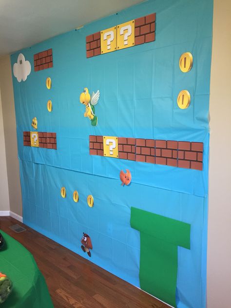 Super Mario Bros Photo Booth, Mario Brothers Backdrop, Diy Super Mario Backdrop, Diy Mario Backdrop, Mario Photo Backdrop, Super Mario Bros Backdrop, Super Mario Party Backdrop, Mario Birthday Backdrop, Mario Birthday Party Backdrop