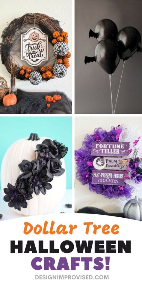 Dollar Store Halloween Crafts, Halloween Skull Wreath, Centerpieces Vases, Spooky Wreath, Halloween Mesh Wreaths, Halloween Decorations For Kids, Dollar Tree Halloween, Spooky Home Decor, Diy Halloween Wreath