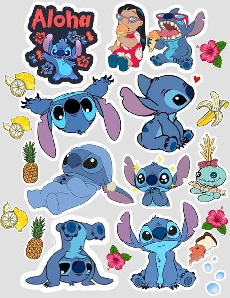 Creative Sticker design Cute Stitch Stickers, Stitch Stickers Printable, Animal Stickers Printable, Butterfly Stickers Printable, Printable Aesthetic Stickers, Birthday Stickers Printable, Coffee Stickers Printable, Lilo And Stitch Stickers, Stickers Printable Cute