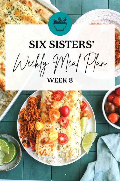 Pork Chop Side Dishes, Dinner Menu For The Week, Family Meal Planning Healthy, Menu For The Week, Free Weekly Meal Plan, Casserole Side Dishes, Meal Planning Menus, Six Sisters Stuff, Six Sisters