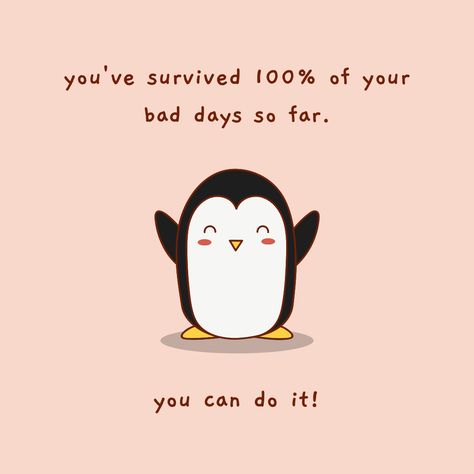 Motivational Collage, Positive Meme, Penguin Quotes, Being At Peace, Cute Motivational Quotes, Cheer Up Quotes, Roller Coaster Ride, At Peace, Cute Messages