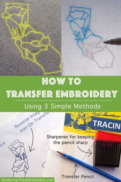 How To Transfer Design For Embroidery, How To Make An Embroidery Pattern, How To Transfer Embroidery Patterns, How To Transfer Embroidery Patterns Diy, Transfer Embroidery Pattern, Embroidery Tips, Crewel Embroidery Kits, Embroidery Stitches Tutorial, Embroidery Transfers