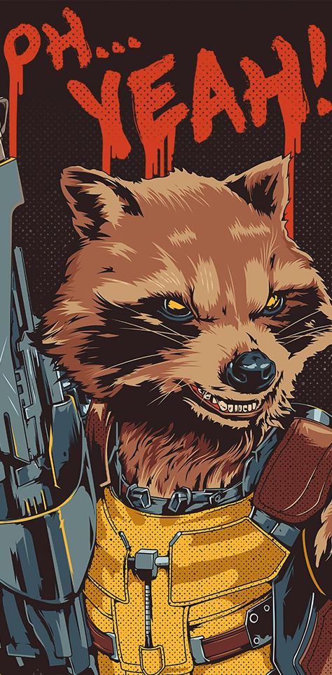 Rocket Raccoon Wallpapers Iphone, Rocket Raccoon Art, Racoon Tattoo, Groot Tattoo, Marvel Comics Artwork, Raccoon Art, Swag Pics, Peter Quill, Marvel Artwork