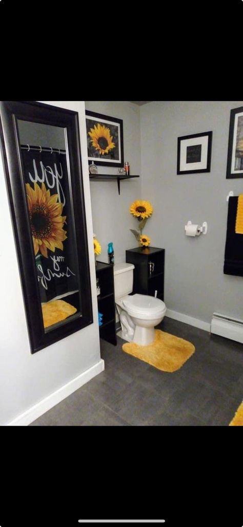 Sunflower, Decor Ideas, Curtains, Rug, Interior Design, Yellow, Wall, White, Design