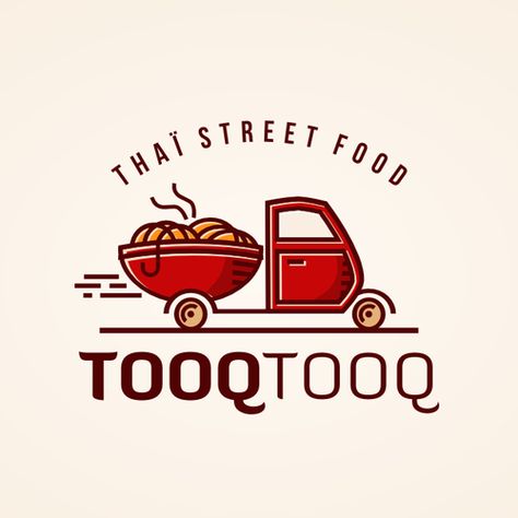 NEW LOGO for our Thaï Food Truck Food Logo Inspiration, Food Truck Design Logo, Truck Logo, Nutrition Logo, Monster Trucks Birthday Party, Thai Street Food, Food Truck Design, Unique Restaurants, Logo Restaurant