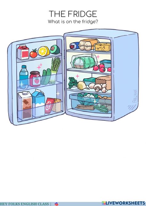 Inside Fridge Drawing, Some Any Worksheet, Refrigerator Drawing, Refrigerator Illustration, Fridge Drawing, Fridge Illustration, Cool Fridge, Some Any, Back To School Wallpaper