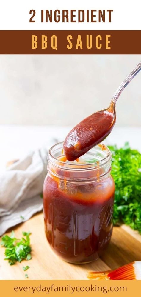 I’m a fan of sauces, and when I can make something from scratch, I prefer to do so. After you try homemade, especially this BBQ Sauce, you'll never want to go back to store-bought. Plus, with only 2 ingredients it could not be more simple! It's tangy, a little sweet, and perfect for adding to all your favorite meals. Easy Homemade Bbq Sauce, Bbq Sauce Homemade Easy, Make Bbq Sauce, Honey Barbecue Sauce, Homemade Bbq Sauce Recipe, Homemade Barbecue, Sweet Bbq Sauce, Vegan Barbecue, Chili Dip