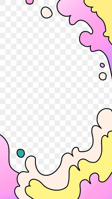 Story Frame Png, Wave Doodle, Instagram Story Frame, Sea Frame, Border Frame Png, Ocean Wave Design, Png Border, Doodle Borders, Colorful Borders