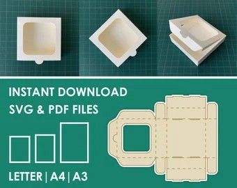 No Glue Gift Box Template, Box Templates Printable Free, Box Template Printable, Playing Card Box, Packaging Template Design, Paper Box Template, Diy Doll Miniatures, Packaging Template, Gift Box Template