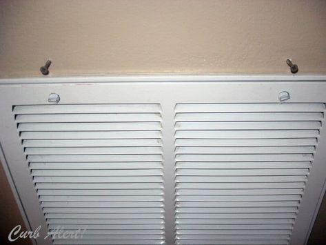 Ac Return Vent Cover Diy, Vent Covers Diy, Air Return Vent Cover, Wall Vent Covers, Cold Air Return, Return Air Vent, Hiding Ugly, Wall Vents, Air Filter Cover