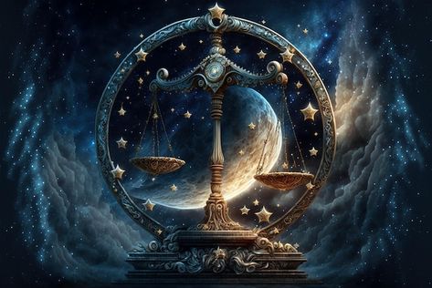 Zodiac sign of libra scales with magic l... | Premium Photo #Freepik #photo #astrology #constellation #horoscope-background #astrology-background Libra Backgrounds, Horoscope Background, Libra Zodiac Wallpaper Aesthetic, Zodiak Libra, Astrology Background, Background Astrology, Libra Zodiac Star Constellation, Libra Scale, Stars In Space