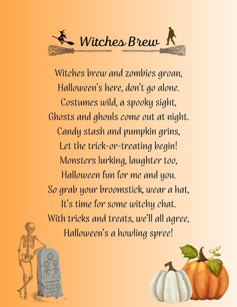 Halloween Poems Vintage, Short Halloween Poems, Halloween Poems For Adults, Halloween Poems For Kids, Halloween Sayings For Cards, Scary Poems, October Poem, Poems English, Creepy Poems