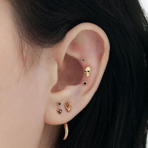 Maria Tash on Instagram: “The Contraconch is the small ridge of skin right outside of the Conch and below the Tash Rook. Its unique shape lends itself to arcs of…” Contraconch Piercings, Curated Ear, Maria Tash, Cool Piercings, Piercing Jewellery, Tiny Tattoo, Cute Piercings, Girl Problems, Black Diamonds