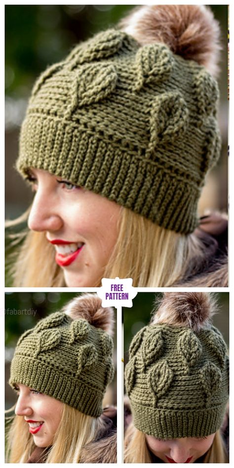 Crochet Leaf Hat Free Pattern, Crochet Leaf Hat, Beanie Ideas, Headbands Crochet, Leaf Hat, Crochet Headband Free, Crochet Autumn, Crochet Beanies, Crochet Headbands