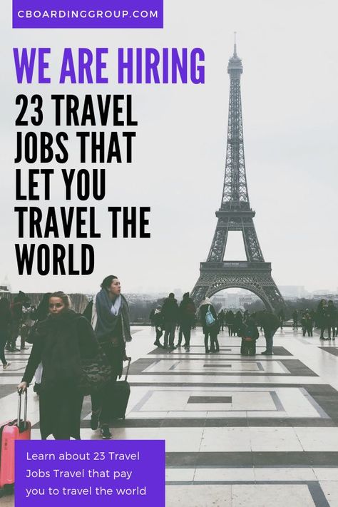 Travel And Tourism Jobs, Travel The World For Free, Working Abroad, Travel Careers, Travel Jobs, Fantasy Life, Move Abroad, List Of Jobs, Group Travel