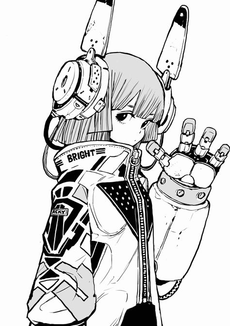 あき(acky bright) on Twitter: "… " Headphones Drawing Reference, Cybercore Drawing, Mecha Headphones, Headphones Drawing, Arte Robot, Arte Cyberpunk, Cyberpunk Character, 캐릭터 드로잉, Sketch Inspiration