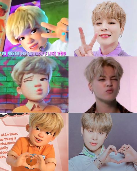 Tae Young 4 Town, 4 Town, Disney Character Art, Kids Toy Shop, Turning Red, Kids Mood, Bff Photoshoot Poses, Jimin Fanart, Kpop Funny Bts