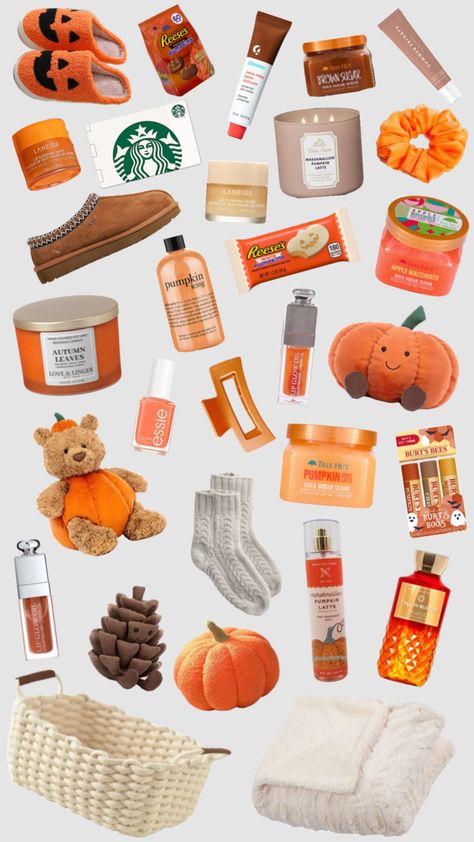 boo basket inspo (fall version) #boobasket #boobasketinspo #fall #fallaesthetic Boo Basket Ideas For Best Friend, Fall Basket Ideas, Cake Gift Basket, Theme Baskets, Fall Gift Baskets, Halloween Gift Baskets, Birthday Presents For Friends, Holiday Baskets, Halloween Treats For Kids