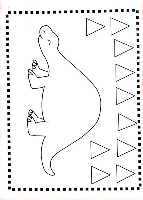 Triangle Preschool Activities, Triangles Activities, Dinosaur Activities Preschool, December Activities, Bowl Covers, 1 December, Dinosaur Activities, Activities Preschool, Lesson Planning