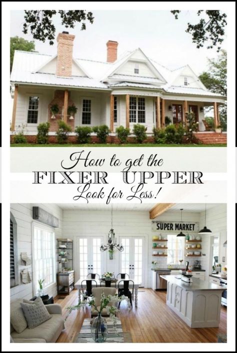 how-to-get-the-fixer-upper-decor-look-for-less Stile Joanna Gaines, Fixer Upper Paint Colors, Fixer Upper Joanna, Kate Makeup, Farmhouse Decor Joanna Gaines, Minimalism Living, Film Decor, Magnolia Fixer Upper, Organization Aesthetic